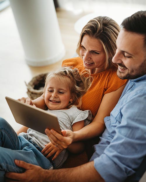 Happy Family on couch